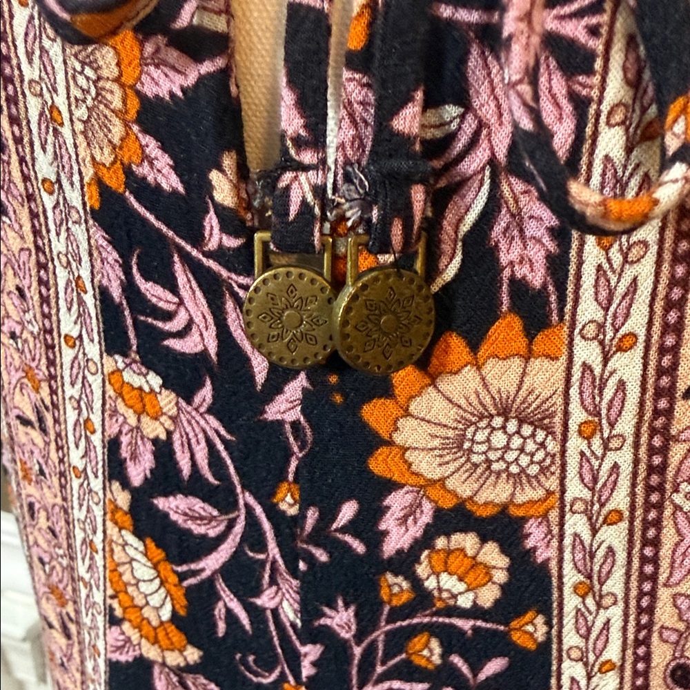 Arnhem Primrose Floral Open Back Jumpsuit AU 16‎ US 12 Boho Wide Leg - Picture 4 of 13